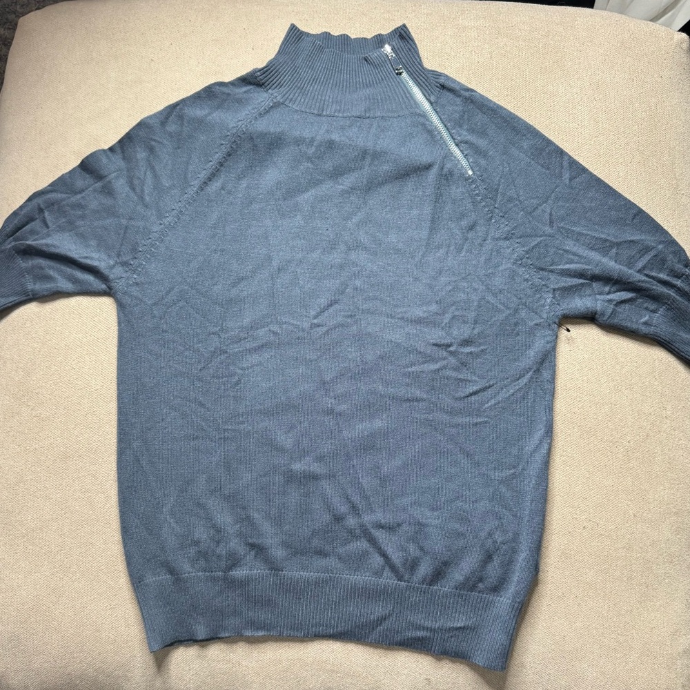 525 America Blue Quarter Sleeve Sweater